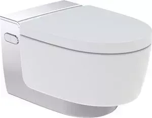Унитаз подвесной Geberit AquaClean Mera Classic безободковый, с сиденьем микролифт, дизайн хром (146.204.21.1)
