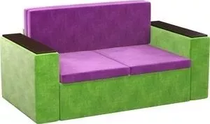 Детский диван Мебелико Арси микровельвет фиолетово-зеленый