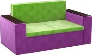 Детский диван Мебелико Арси микровельвет зелено-фиолетовый