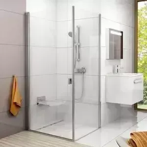 Душевой уголок RAVAK Chrome CRV1+CPS 90x80 см, стекло прозрачное, белый