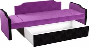Фото №2 Детский диван Мебелико Дороти микровельвет фиолетово-черный