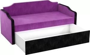 Фото №3 Детский диван Мебелико Дороти микровельвет фиолетово-черный