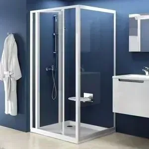 Душевой уголок RAVAK Supernova SDZ3+PSS 90x90 см, с рисунком Пеарл, белый