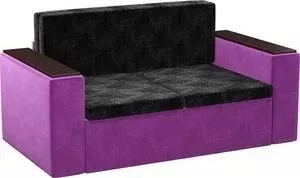 Детский диван Мебелико Арси микровельвет черно-фиолетовый