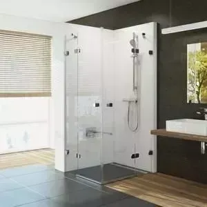 Душевой уголок RAVAK Brilliant BSRV4+B SET 100x100 см, с поддоном, стекло прозрачное, хром
