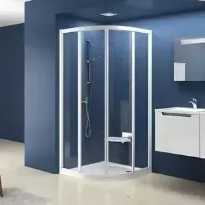 Душевой уголок RAVAK Supernova SKCP4 80x80 см, с поддоном, с рисунком Пеарл, профиль белый