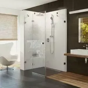 Душевой уголок RAVAK Brilliant BSDPS+B SET 90x90 см, правый, стекло прозрачное, хром
