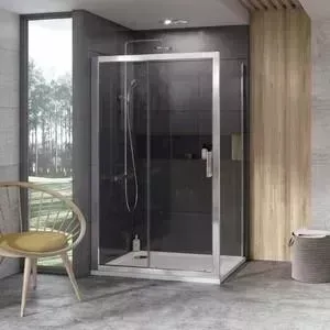 Душевой уголок RAVAK 10° 10DP2+10PS 120x80 см, стекло прозрачное, хром