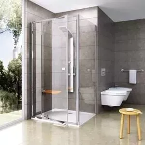 Душевой уголок RAVAK Pivot PDOP2+PPS 120x80 см, с поддоном, стекло прозрачное, сатин