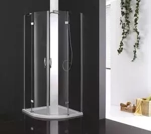 Душевой уголок CEZARES BERGAMO-W-R-2-100-ARCO-C-Cr-IV с поддоном, профиль хром, стекло прозрачное