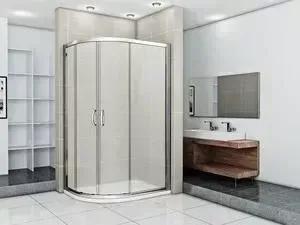 Душевой уголок Good Door Infinity R-120 с поддоном, профиль хром, стекло матовое (ИН00012, ЛП00015)