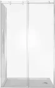 Душевой уголок Good Door Puerta WTW+SP-110-80 с поддоном, профиль хром, стекло прозрачное (ПУ00008, ПУ00009, ЛП00001)