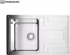 Мойка кухонная OMOIKIRI Mizu 78-1-L, 780*480, нержавеющая сталь (4973011)