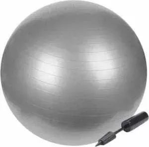 Гимнастический мяч LITE WEIGHTS 1868LW (85см, антивзрыв, с насосом, серебро)