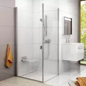 Душевой уголок RAVAK Chrome CRV1+CPS 90x90 см, с поддоном, стекло прозрачное, белый