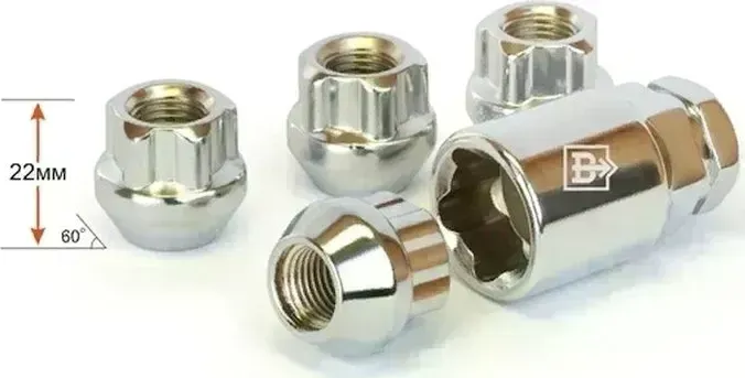 Секретки HWL гайка17 14х1,5 L22 конус [] //R