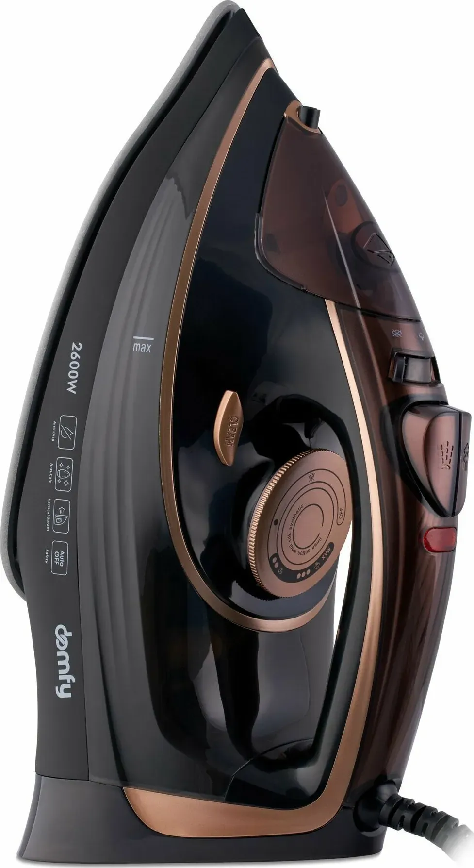 Утюг Domfy DSC-EI605 черный/золотистый