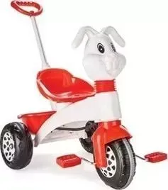 Велосипед трехколёсный PILSAN Bunny с родительской ручкой цвет бело-красный (07-162)