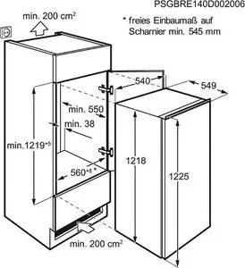 Холодильник встраиваемый ELECTROLUX ERN2001BOW
