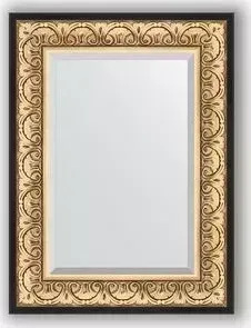 Зеркало Evoform с фацетом в багетной раме Exclusive 60x80 см, барокко золото 106 мм (BY 1231)