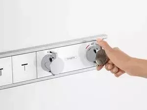 Термостат для ванны Hansgrohe RainSelect на четыре выхода, механизма 15312180, белый/хром (15357400)