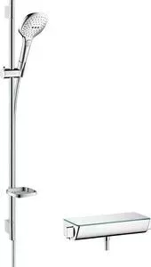 Термостат для душа Hansgrohe Raindance Select E с душевым гарнитуром, белый/хром (27039400)