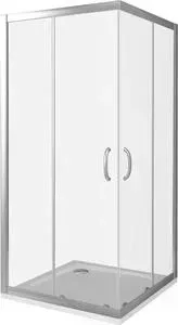 Душевой уголок Good Door Infinity CR-100 с поддоном, профиль хром, стекло прозрачное (ИН00020, ЛП00006)