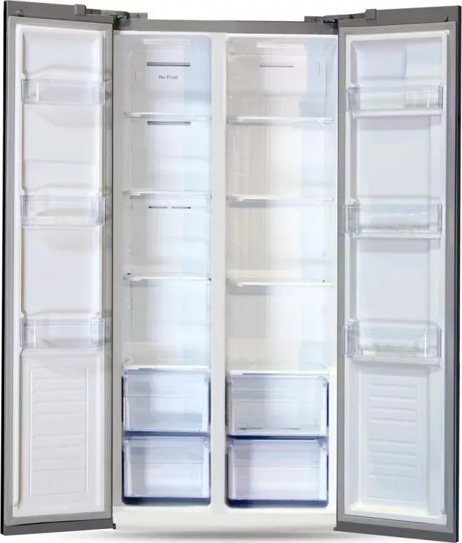 Холодильник GINZZU NFK-465 стальной