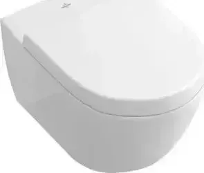 Унитаз подвесной Villeroy Boch Subway 2.0 Plus с сиденьем микролифт, белый альпин (5600 10R1/5600 10R1P, 9M68 S101)
