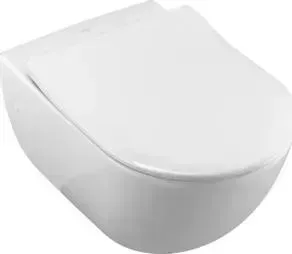 Унитаз подвесной Villeroy Boch Subway Plus с сиденьем микролифт, белый альпин (6600 10R1, 9M65S101)