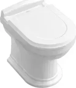 Унитаз приставной Villeroy Boch Hommage с сиденьем микролифт, ярко-белый (6663 10R2, 8809S1R2)