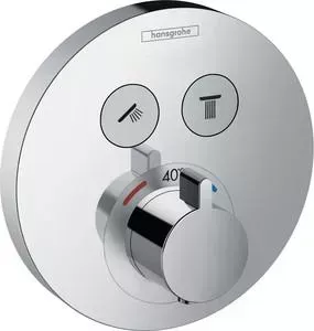 Термостат для ванны Hansgrohe ShowerSelect S на два выхода, с механизмом, хром (15743000, 01800180)