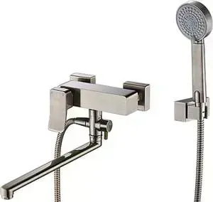 Смеситель для ванны Wasserkraft Exter 1600 с длинным изливом бронза светлая (1602L)