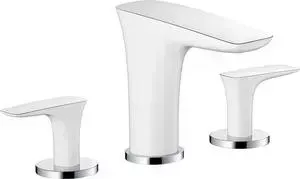 Смеситель для раковины Hansgrohe PuraVida на три отверстия, с донным клапаном, хром (15063000)