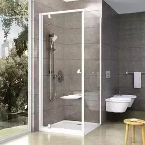 Душевой уголок RAVAK Pivot PDOP1+PPS 90x90 см, стекло прозрачное, белый, ручки сатин