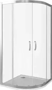 Душевой уголок Good Door Infinity R-90 с поддоном, профиль хром, стекло прозрачное (ИН00005, ЛП00013)