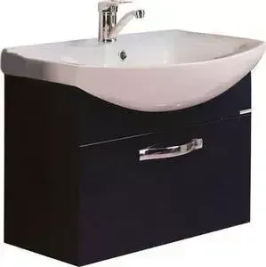 Тумба под раковину АКВАТОН Ария 65 чёрный глянец (1A134001AA950)
