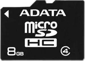 SD карта A-DATA microSDHC Class 4 (AUSDH8GCL4-R)