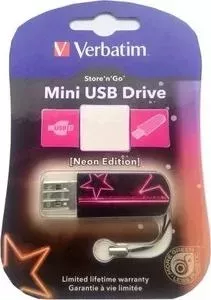 Флеш-накопитель VERBATIM 32Gb Mini Neon Edition Pink (49390)