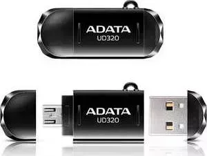 Флеш-накопитель A-DATA 64GBDashDrive UD320 OTG USB 2.0/MicroUSB Черный (AUD320-64G-RBK)