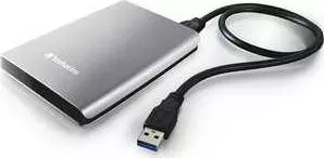 Внешний HDD VERBATIM 1TB Store Go, 2.5", USB 3.0, серебристый (53071)