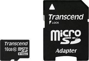 SD карта TRANSCEND MicroSD 16Gb Class 10 (TS16GUSDHC10)