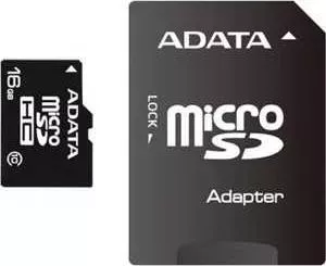 SD карта A-DATA microSDHC Class 4 (SD адаптер) (AUSDH8GCL4-RA1)
