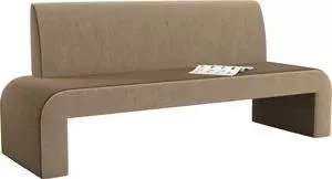 Кухонный диван Мебелико Кармен микровельвет коричнево-бежевый