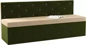 Кухонный диван АртМебель Салвадор микровельвет бежево-зеленый