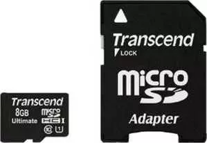 SD карта TRANSCEND microSDHC 8Gb Class10 (TS8GUSDHC10U1)