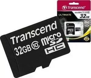 Карта памяти TRANSCEND microSD 32Gb Class 10 + adapter SD (TS32GUSDHC10)
