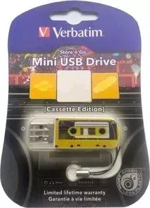 Флеш-накопитель VERBATIM 32Gb Mini Cassette Edition Yellow (49393)