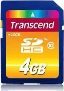 Карта памяти TRANSCEND SD 4GB SDHC Class 10 (TS4GSDHC10)