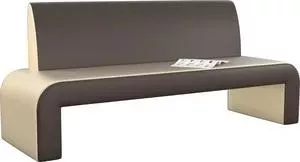 Кухонный диван Мебелико Кармен эко-кожа бежево-коричневый